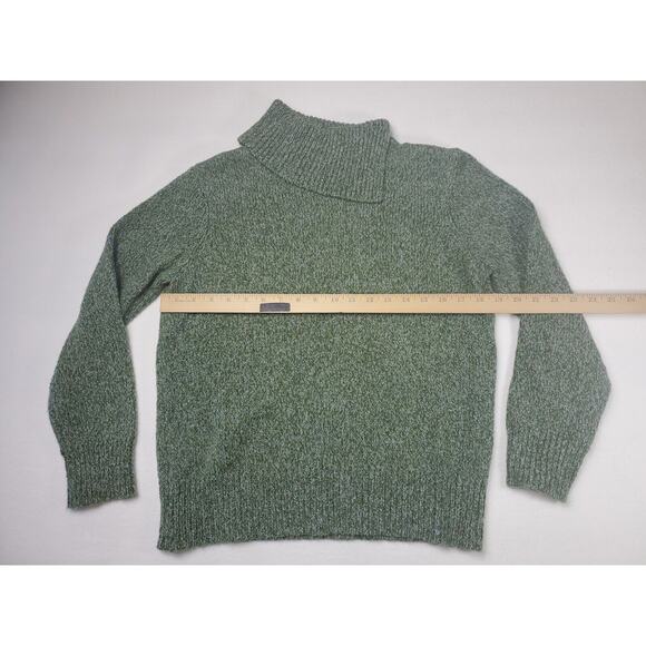 Appleseed's Women's Medium Green Cut Turtle Neck - Picture 4 of 9